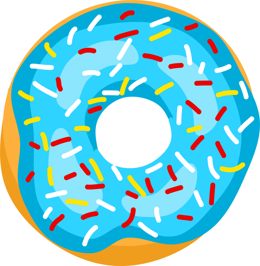 donut with blue cream